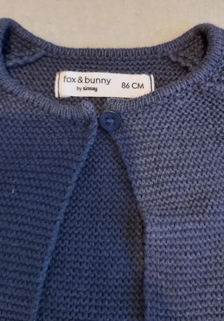 Kardigán tmavomodrý 86, fox & bunny,86