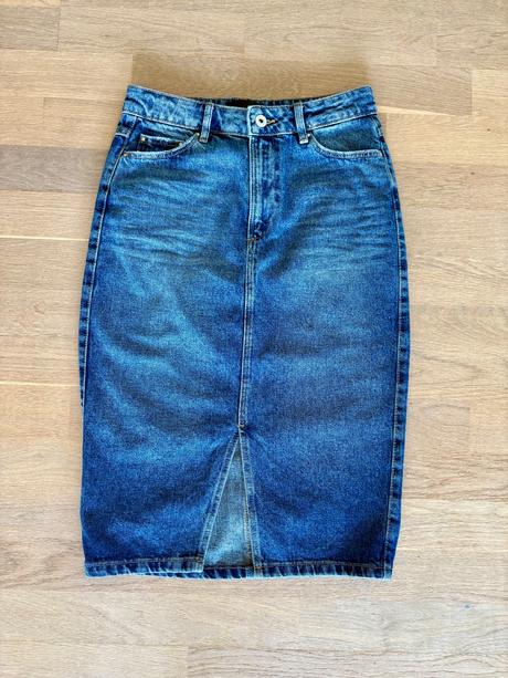 Dámska riflová midi sukňa veľkosť xs, zn. mohito, mohito,xs