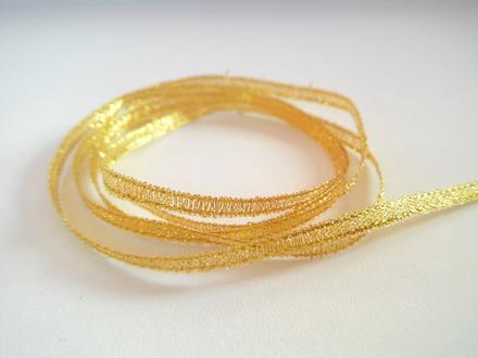 Brokátová stuha 3 mm zlatá, 