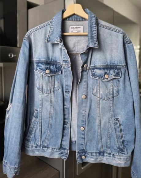 Pull&bear krásna riflová bunda l, pull&bear,l
