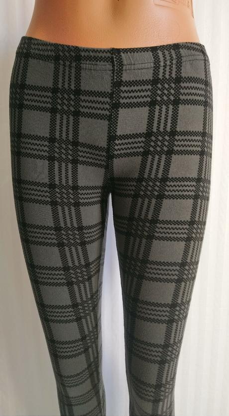 Dámske sivé legíny s čiernym vzorom, ovs, ovs,s