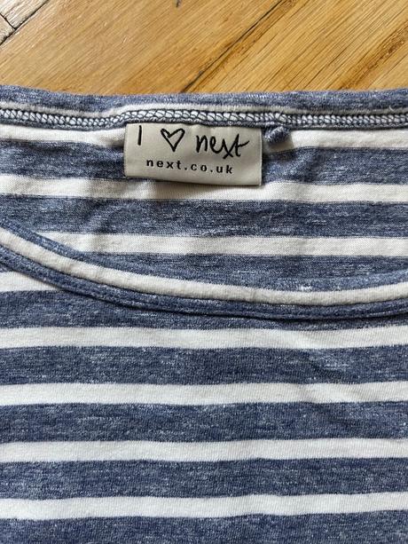 Pásikave tričko s ligotavým motýlom, next,164