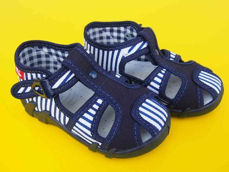 Detské papučky renbut - tmave s pasikmi orto, ren but,19 - 27