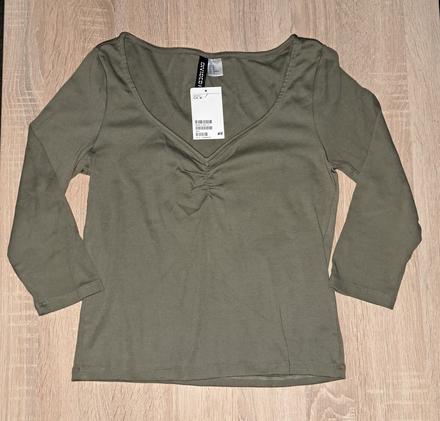 Bavlnený elastický top, h&m,m