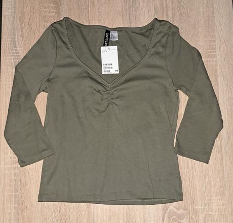Bavlnený elastický top, h&m,m