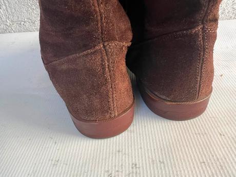 Zara boho 38 pc 109e kozene cizmy z brusenej koz, zara,38