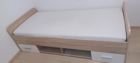 Posteľ,matrac,rošt,nadskrinka,stolik 90x200, šírka (cm): 90,dĺžka (cm): 200