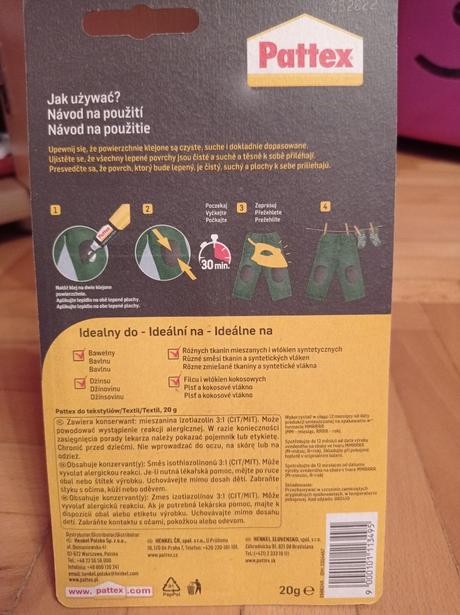 Lepidlo na textil, 