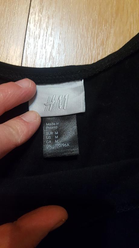 Čierny predĺžený top, h&m,m
