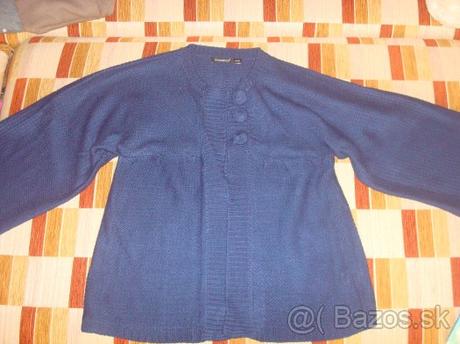 Modry sveter - bolerko aj pre tehulky, atmosphere,m