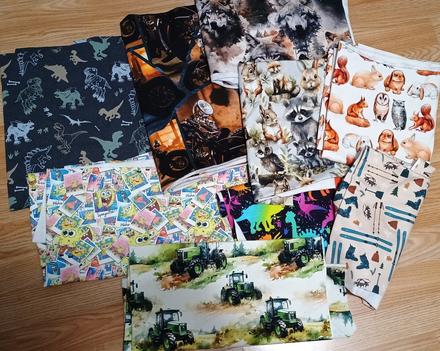 Detské čiapky a nakrcniky vlci a ine,