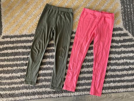 Legínky ružové a olivové, dopodopo,122