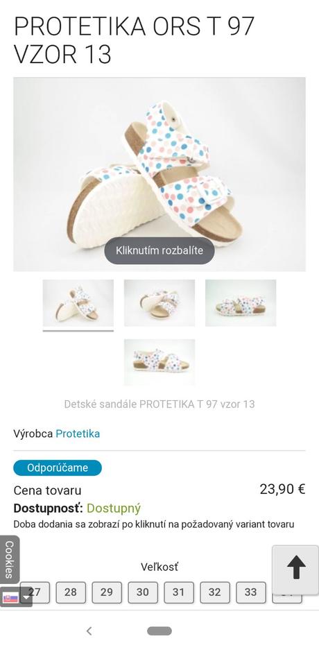 Detské sandále protetika 27, protetika,27