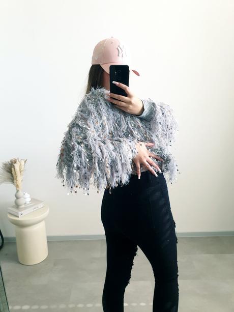 Čierne trhané rifle s, h&m,s