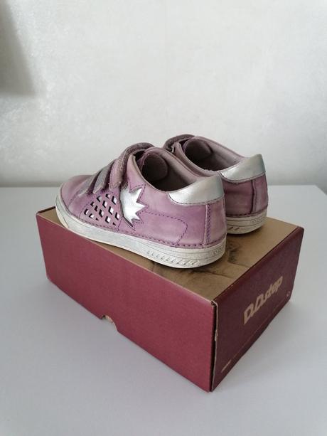 Prechodne kožene topanky svetlofialove, d.d.step,27