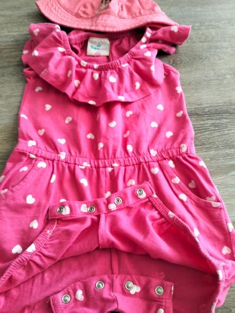 Letný overal plus klobúčik, topomini,92