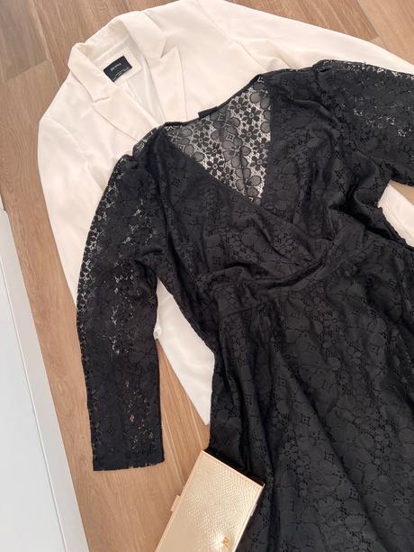 Čierne čipkové šaty, xxl