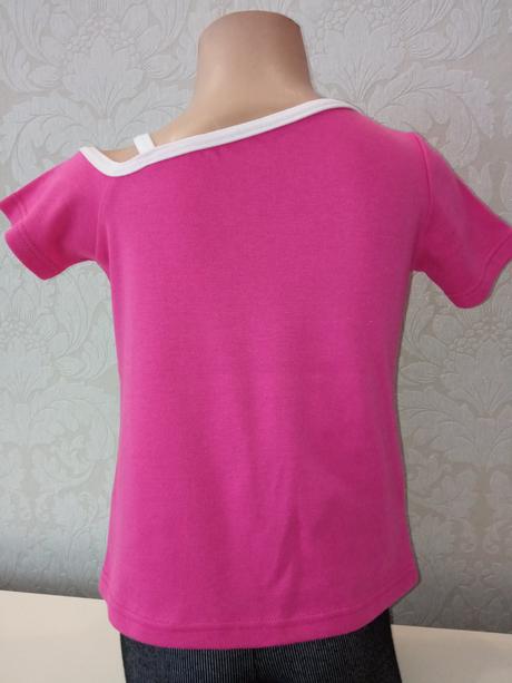 Dievčenské ružové tričko s potlačou, 110