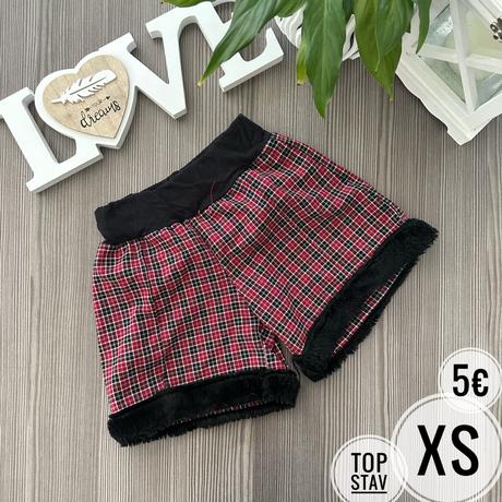 Vianočné šortky s kožušinkou, xs