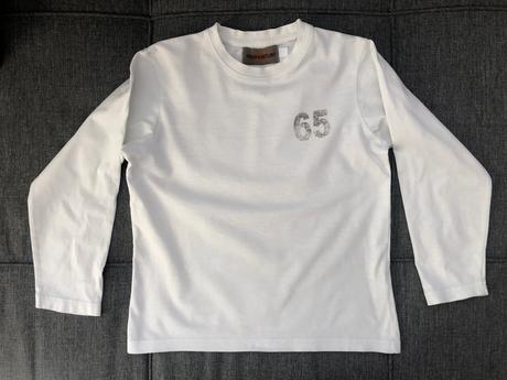 Biele tričko s dlhým rukávom, 122