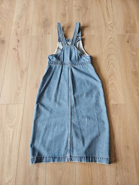 Rifľové šaty na traky, h&m,40