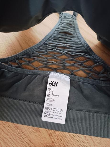 Khaki športová podprsenka, h&m,l
