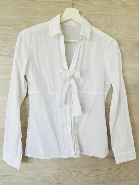 Biela bluzka s maslou, s