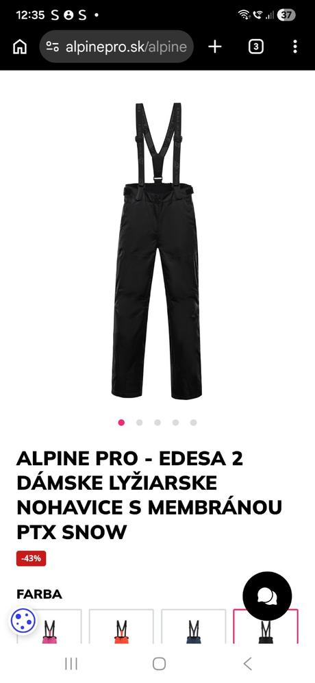 Lyziarske nohavice alpine pro, alpine pro,m