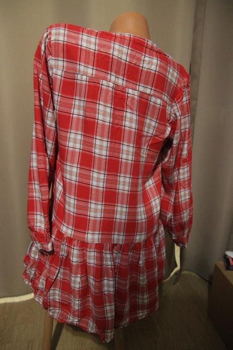 Červeno biela košeľa, m/l, m