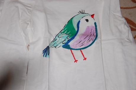 Tričko s kvetinkovým ježkom a vtáčikom, gymboree,98