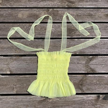 H&m crop top s riasením a zaväzovacími ramienkami, h&m,xs