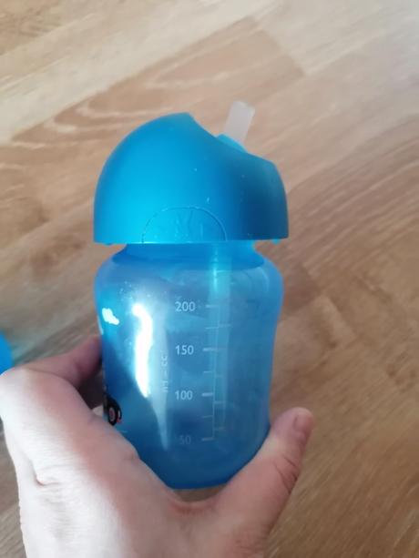 Plastova flasa avent modra 200 ml, avent