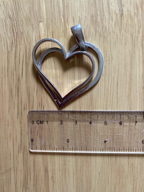 Strieborne dvojsrdce privesok, 