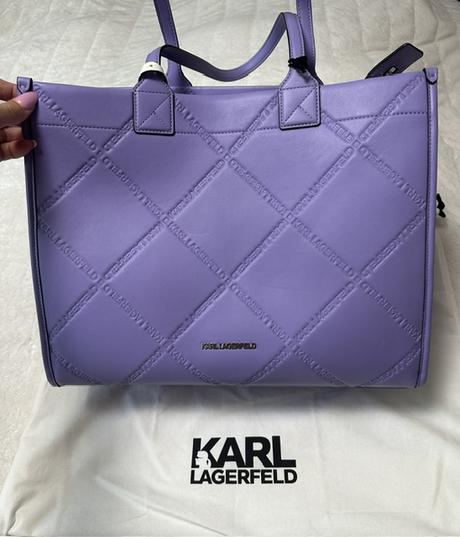 Veľká svetlofialová kabelka zn. karl lagerfeld, karl lagerfeld