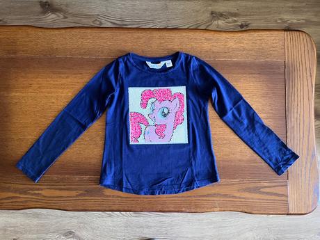 Interaktívne tričko my little pony premieňacie, h&m,134