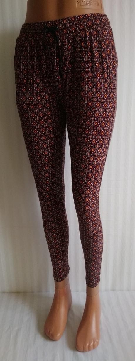 Dámske elastické trištvťáky s farebným vzorom, yes, xs