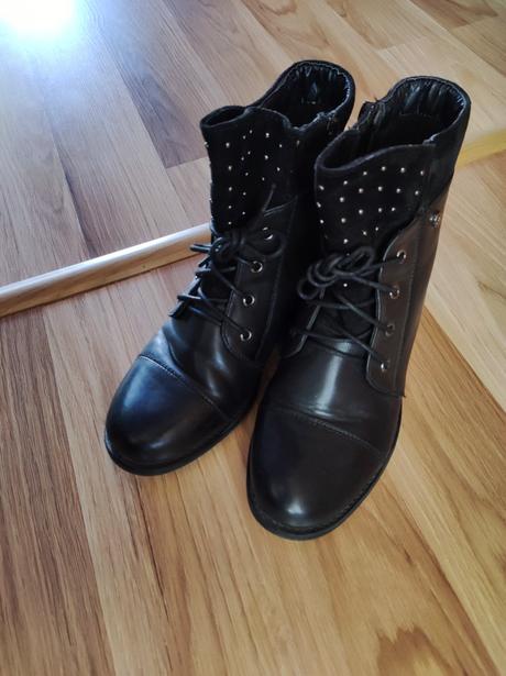 Čierne kotníkové topánky, 36