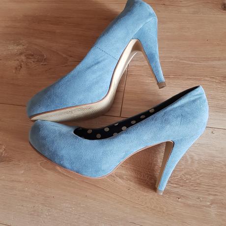 Modré lodičky platforma 39, 39