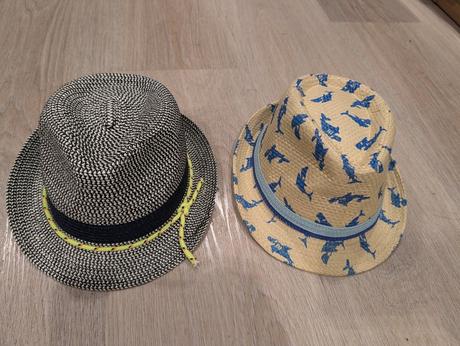 Detský letný klobúk 2x, obvod hlavy 56 cm, 56