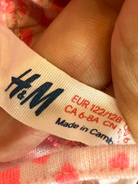 Dievčenský letný overal so srdiečkami h&m (6-8 r.), h&m,122