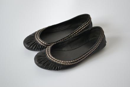 Čierne balerínky s prešívaním 37, 37