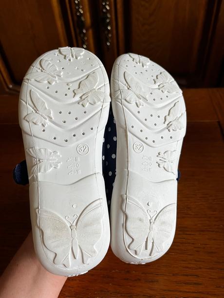 Bodkované papučky balerínkového typu, ren but,32