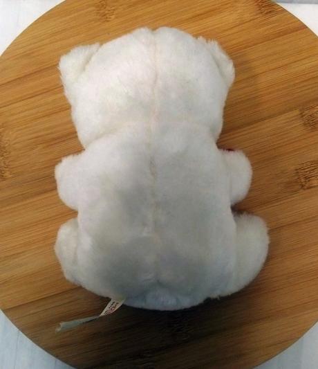 Plyšový biely medveď so srdiečkom, pms, 15 cm, 