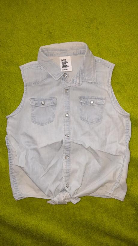 Riflová košeľa, h&m,128