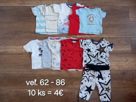 Tričká s krátkym rukávom veľ. 62 - 86, 74