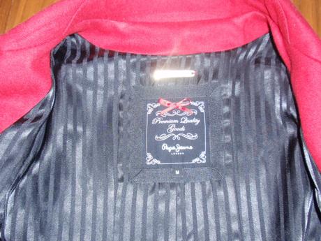 Červený kabát, pepe jeans,m