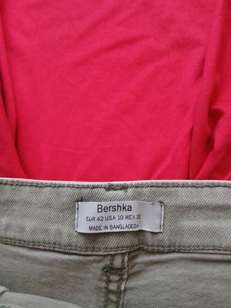 Riflove kratase s vysokým pásom +tričko, bershka,xl