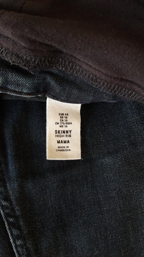 Tehotenské riflové nohavice, 46