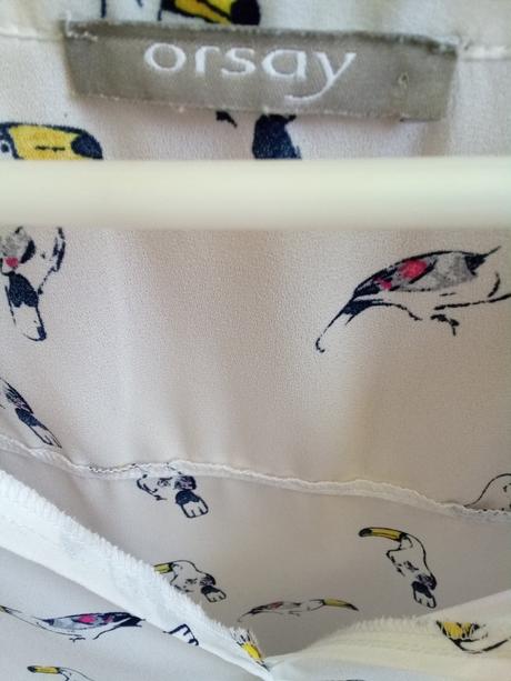 Orsay top - motív vtáky, orsay,l