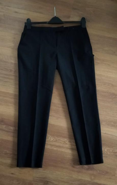 Elegantné čierne nohavice, topshop,m